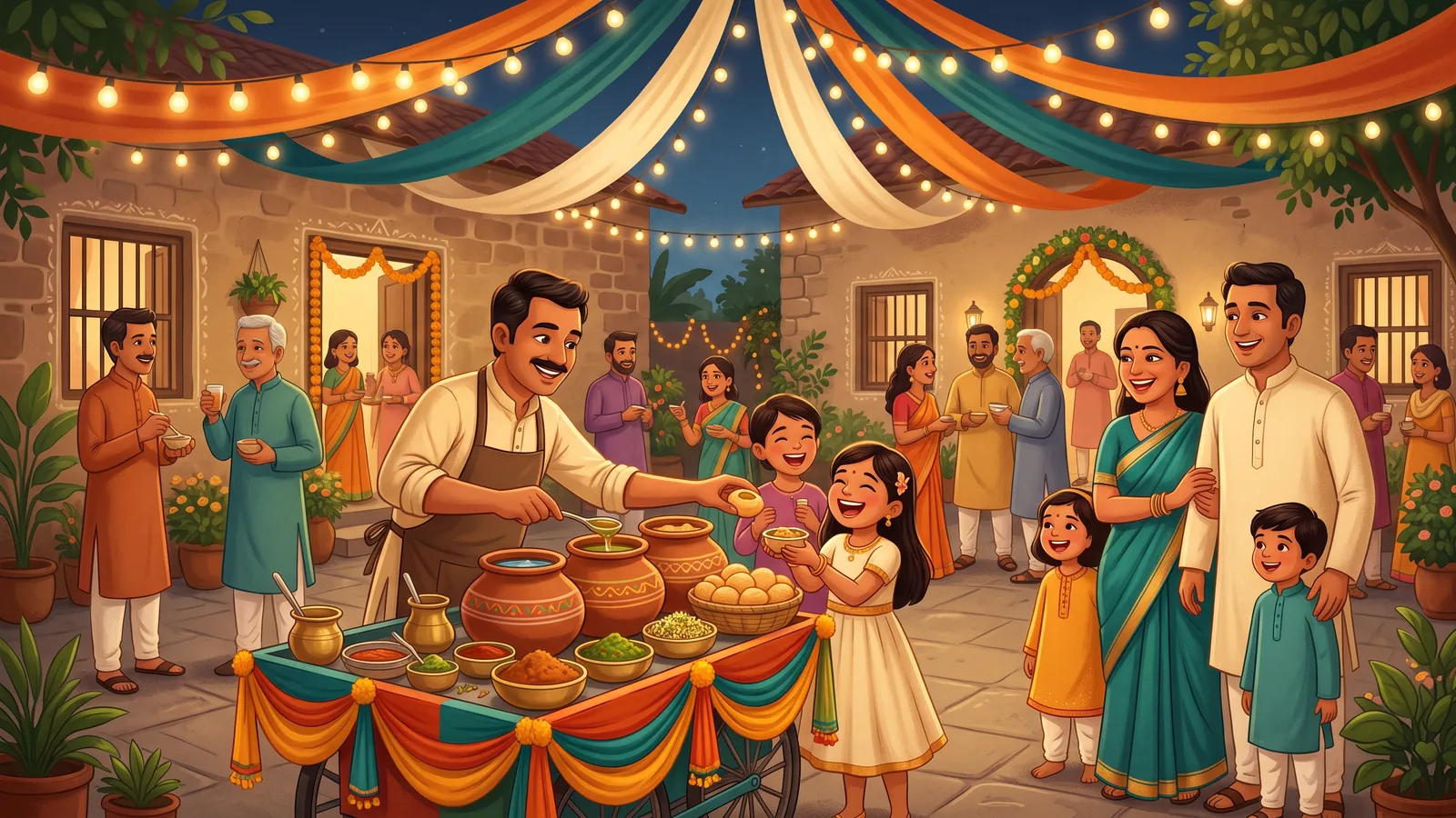 Book a pani puri stall for the party